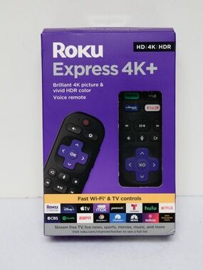 Like new Roku Express 4K+ streaming media player with voice remote
